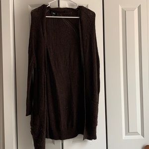 brown cardigan